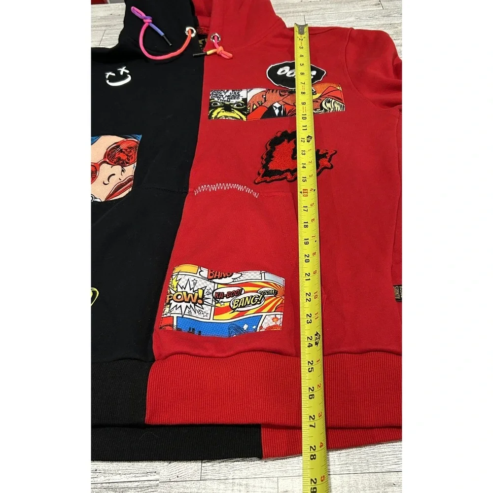 Kleep Reese Split Pullover Hoodie Size LARGE Streetwear Always Fresh Comic Print